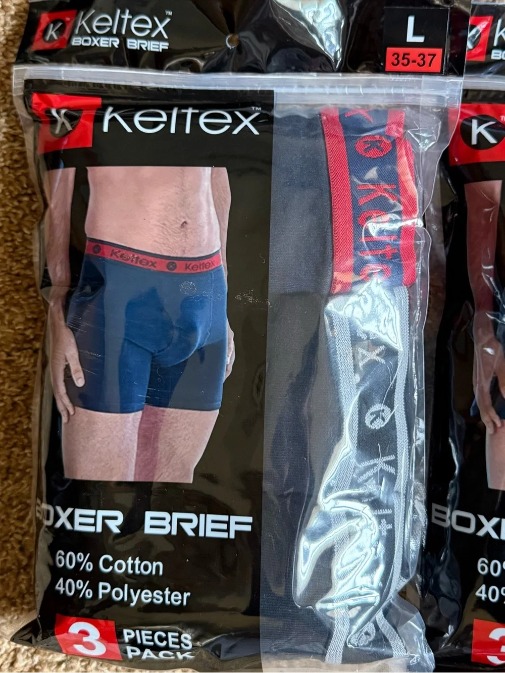 Keltex Boxer Briefs Size L & U.S. Polo Assn. Low Cut Socks Size 6-12 Bundle